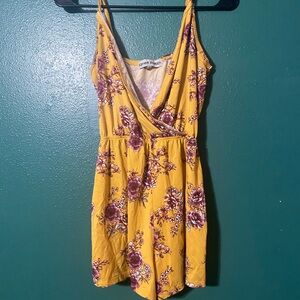 Almost Famous Yellow Floral Romper